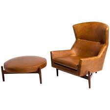 Jens Risom Lounge Chair And Ottoman 1960s Oversized Chair Living Room White Leather Dining Chairs Vintage Lounge Chair