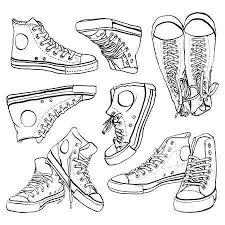 Cartoon body art reference poses cartoon drawings cartoon art styles cartoon styles drawings shoes drawing drawing tutorial drawing templates. Vector Hand Drawn Illustration Of Sneakers Isolated On White Clothesdrawing 123 Vector Hand Drawn Sneakers Illustration Art Drawings Sketches Art Reference