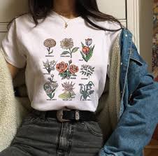 Urban Outfitters Inspired Flower Chart Tee Womens Fashion