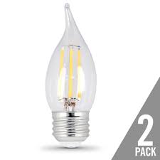 25 Watt Equivalent Soft White Enhance Glass Filament Led Light Bulb Feit Electric