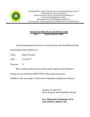 Admin mengumpulkan data tentang surat keterangan tanggungan orang tua terhadap anak masih sekolahkuliah. 348623635 Aktif Kulia Kementrian Riset Teknologi Dan Pendidikan Tinggi Universitas Nusa Cendana Fakultas Keguruan Dan Ilmu Pendidikan Jurusan Course Hero