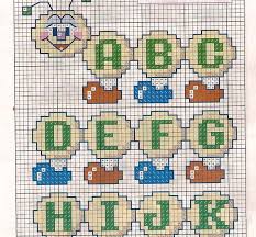 Alfabetos coloridos em ponto cruz para bordar. Graficos Alfabeto Centopeia Alfabeto De Croche Monogramas Em Ponto Cruz Bordado Ponto Cruz Infantil