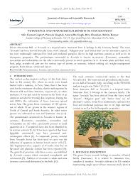 Pdf Nutritional And Pharmceutical Benifits Of Avocado Plant
