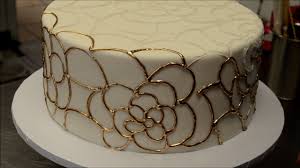 Wedding Cake Gold Piping Tutorial Youtube Wedding Cake Tutorial Cake Piping Cake