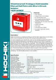 Get info of suppliers, manufacturers, exporters, traders of manual call usage/application: Hcp W Sci Specification By S P Securiton Alarm Systems Ltd Issuu