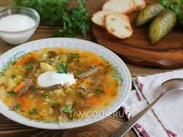 рассольник с перловкой и солеными огурцами и курицей рецепт Rassolnik S Perlovkoj Solenymi Ogurcami I Govyazhim Serdcem Recept S Foto Recept Recepty Prigotovleniya Eda Domashnij Recept