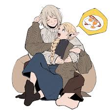 Dynasty Reader » Image › kakakakayuyu, Dungeon Meshi, Falin x Marcille,  Yuri, Food