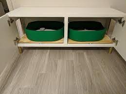 Shop modern litter box furniture, including cabinets, credenzas & more. Dual Kitty Litter Enclosure With Besta Ikeahacks