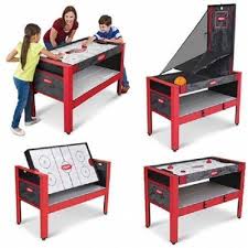 Kid S 5 In 1 Game Table Air Hockey Basketball Hoop Indoor Archery Arcade Room Game Room Tables Arcade Room Table Games