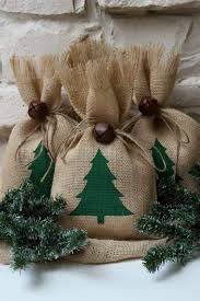 Bolsas Navidenas De Yute Bolsas De Regalo De Arpillera Decoracion Navidad Manualidades Navidenas
