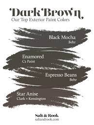 This medium black appears lighter in larger, open spaces and darker in smaller ones. Our Top Dark Brown Exterior Paint Colors For Our Dutch Colonial Salt Rook