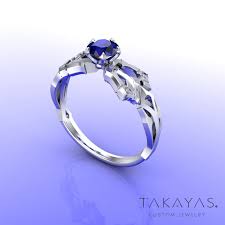 Kingdom Hearts Aqua Stormfall Keyblade Inspired Engagement Ring Takayas Custom Jewelry Engagement Rings Solitaire Ring Designs Custom Engagement Ring