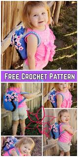 Rest your head on crochet floral cushions with today's bunch of ideas! Crochet Girl S Flower Backpack Free Crochet Patterns