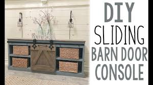 Tv stands & entertainment centers. Diy Sliding Barn Door Console Youtube