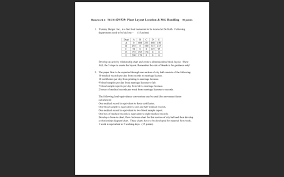 Homework 4 Tech 429 529 Plant Layout Location M