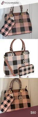 Mkf Collection Purse Wallet Set Brand New Mkf Mia K Farrow Checkered Wallet And Purse Set Still Has Tags But Does Have Two Small Ma Shoulder Bag Purses Bags
