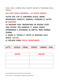 Allo stato solido, a stato solido. Ejercicio De Gli Stati Della Materia Lo Stato Solido