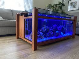 A fish tank coffee table can be a mesmerizing & beautiful attraction to your living room and it sure will be the talk of every conversation you have with friends and family. Hello Table Tank 1 Year Reef2reef Saltwater And Reef Aquarium Forum