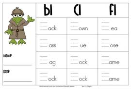 Write the beginning blend to complete each word. Pin On Consonant Blends