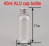 40ml Alu Screw Cap Clear Empty Cream Pet Plastic Bottle