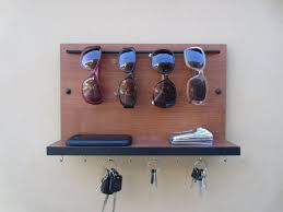 Assemble the board to your specifics (scrap pieces or whatever you choose!) (for logo): Sunglass Rack Sunglass Organizer Sunglass Display Sunglass Etsy Sunglasses Storage Diy Sunglass Holder Key Holder Diy