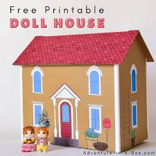 This blog include many images about free dollhouse printables. Free Printable Dollhouse Template Adventure In A Box