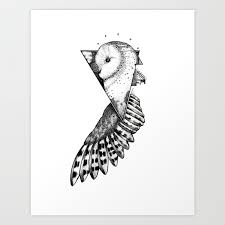Another piece with sacred geometry. Geometric Owl Tattoo Art Print By Dc Illustrations Society6