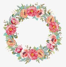 Round Borders Of Flowers Floral Wreaths Illustration Flower Frame Floral