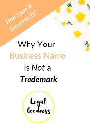 Why Your Business Name Is Not A Trademark Business Names Business Names