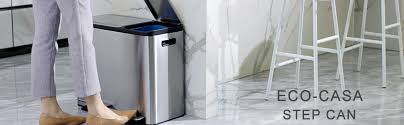 Let the trash can sit for at least 6 hours to reset. Eko Dual Compartment Stainless Steel Recycle Step Trash Can 30l 15l