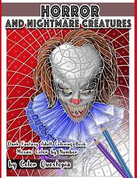 The beauty of horror, tricks & treats halloween coloring book. Horror And Nightmare Creatures Mosaic Color By Number Dark Fantasy Adult Coloring Book Fun Adult Color By Number Coloring Color Questopia 9798630015167 Amazon Com Books