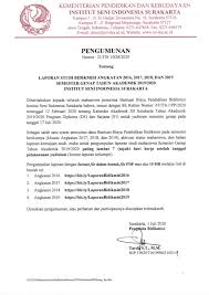 Sebagaimana yang sudah diumumkan presiden. Pengumuman Laporan Studi Bidikmisi Angkatan 2016 2017 2018 Dan 2019 Semester Genap Tahun Akademik 2019 2020 Institut Seni Indonesi Surakarta Sub Bagian Kemahasiswaan Dan Alumni