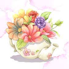 Purple leafed tree illustration, photo of purple flowering tree. Flowers In A Teapot Pink Red Purple Flowers Art Design Elements Object Isolated Stock Vector Illustration For Web Also For Print 2918251 Vector Art At Vecteezy
