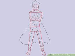 First commence the tutorial by making an oval & rectangle. Zona Naruto Naruto Full Body Sketch
