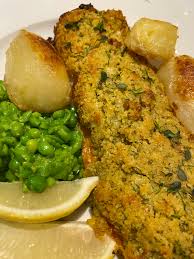 Smoked cod and cannellini beans. Oven Baked Fish With Herb Crust Bunch