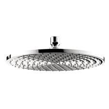 Hansgrohe 1 Spray 10 In Single Wall Mount Fixed Rain Shower Head In Chrome 27474001 The Home Depot Hansgrohe Raindance Shower Heads Chrome Showerhead