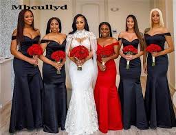 Frequent special offers and discounts up to 70% off for all products! Navy Blue African Bridesmaid Dress 2019 Mermaid Off Shoulder Dress For Wedding Party C African Bridesmaid Dresses African Bridesmaids Beautiful Wedding Dresses