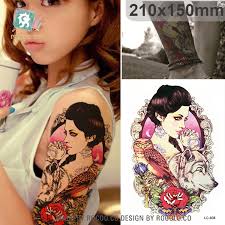 A japanese back tattoo is imbibed with meaning. Lc 808 21 15cm Large Tattoo Sticker Sexy Girl Owl Wolf Designs Temporary Tattoo Rose Flower New Arrival 2017 Fashion Tattoo Sticker Large Tattootemporary Tattoo Rose Aliexpress