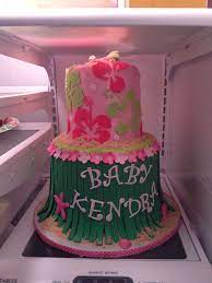 Hawaiian Baby Shower Cake Luau Cake Luau Baby Showers Baby Shower Cakes Baby Shower