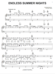 Official video for endless summer nights the 3rd single from richard marx's eponymously titled triple platinum debut album. Richard Marx Endless Summer Nights Sheet Music Pdf Notes Chords Rock Score Easy Piano Download Printable Sku 84812