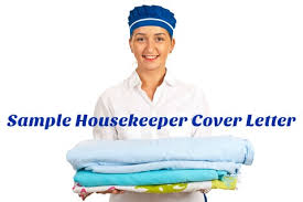 Housekeeper Cover Letter Example