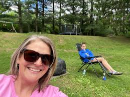 Beautiful day and my heart is full ❤️ Cornhole boards are out, grilled  chicken-cookout food and the kids are here!! 🥰 Just missing Kody! Now that  Kenzie is moved out I so