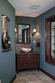 Traditional Powder Room By Urban Herriges Sons Inc Brown Bathroom Decor Brown Bathroom Home Decor