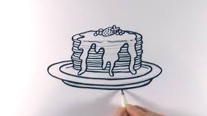 How To Draw A Cartoon Stack Of Pancakes Pancake Drawing Colorful Art Cartoon Pancakes