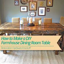 Stain the two tabletop pieces. How To Make A Diy Farmhouse Dining Room Table Restoration Hardware Knockoff Tips Forrent