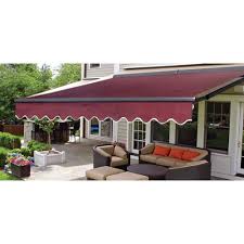 aleko 12 x10 sunshade half cassette retractable patio deck awning multiple colors walmart com patio awning patio sun shades patio deck