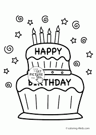 Happy Birthday Cake Card Coloring Page For Kids Holiday Coloring Pages Printabl Happy Birthday Coloring Pages Happy Birthday Printable Birthday Coloring Pages