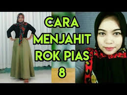 Rok pias 2 ini sama dengan rok model a yang mana bagian yang dipecah tidak diputus tetapi hanya dikembangkan. Cara Menjahit Rok Pias 8 2 Rok Pias8 Youtube Menjahit Rok Pola Rok