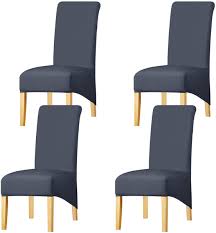 Check out our dining room chair covers selection for the very best in unique or custom, handmade pieces from our chair slipcovers shops. Buy Keluina Large Dining Chair Covers Xl Dining Room Chair Slipcovers Parsons Chair Slipcover Solid Fabric Chair Covers For Dining Room Wedding Ceremony Banquet Grey 4 Pcs Large Online In Indonesia B083lw6tr1