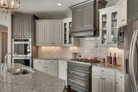 Quick ship maple kitchen cabinets. Kitchen With White And Gray Cabinets Transitional Kitchen Benjamin Moore Kendall Charcoal Gonyea Homes